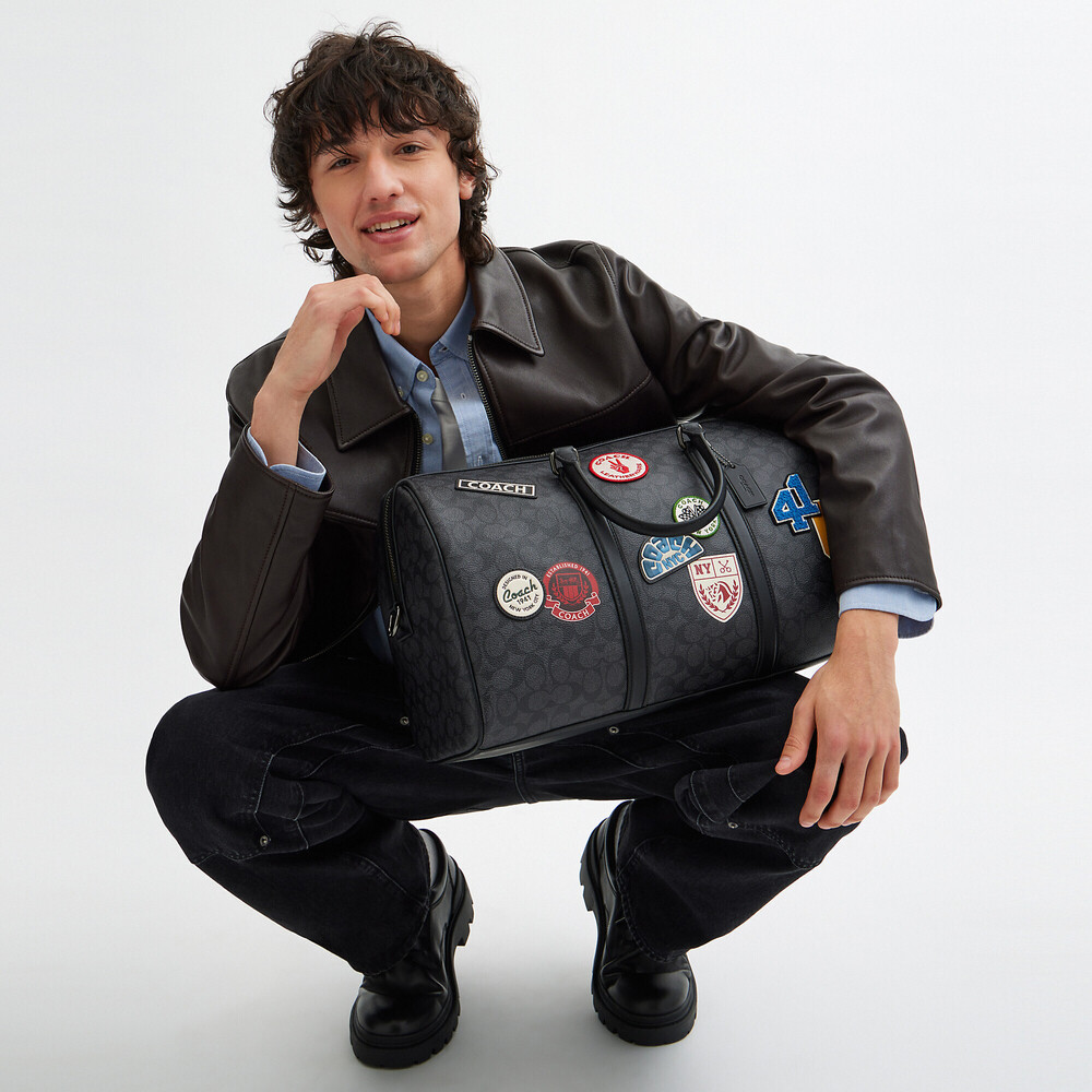 Coach Outlet Men's Venturer Bag In Signature Canvas With Patches - Picture 3 of 12